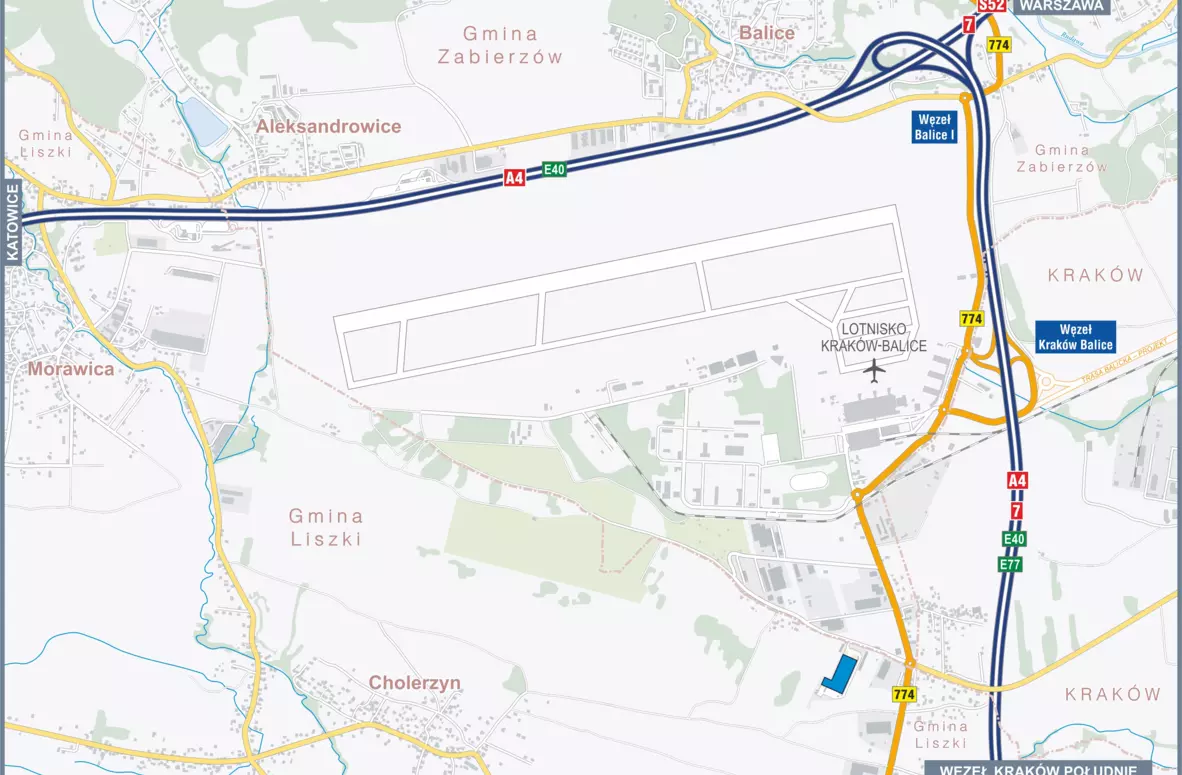 City Logistics Kraków Airportmap location image