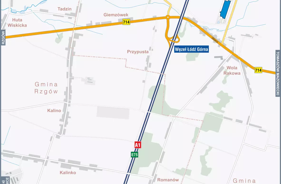 A1 Łódź Parkmap location image