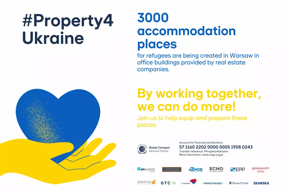 #Property4Ukraine. Branża nieruchomości zapewnia dach nad głową dla 3 tys. uchodźców 