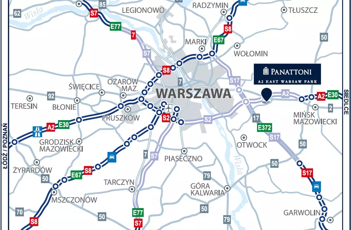 A2 Warsaw East Parkmap location image