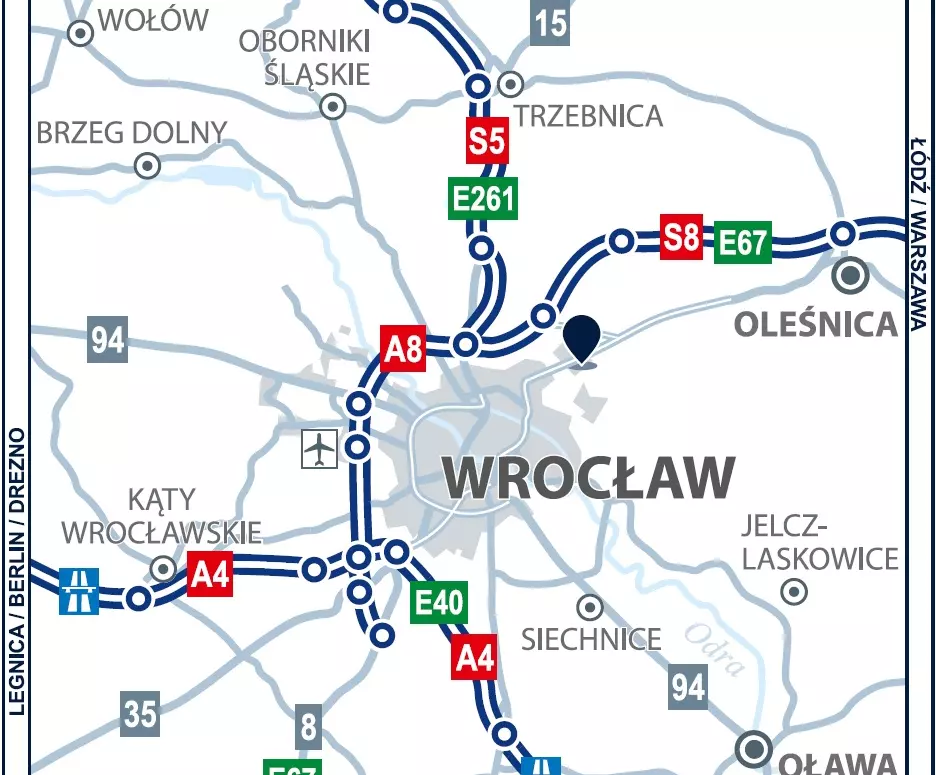 City Logistics Wrocław Northmap location image