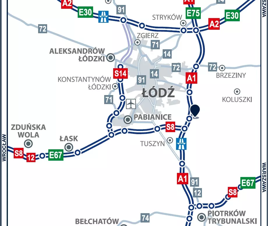 A1 Łódź Parkmap location image