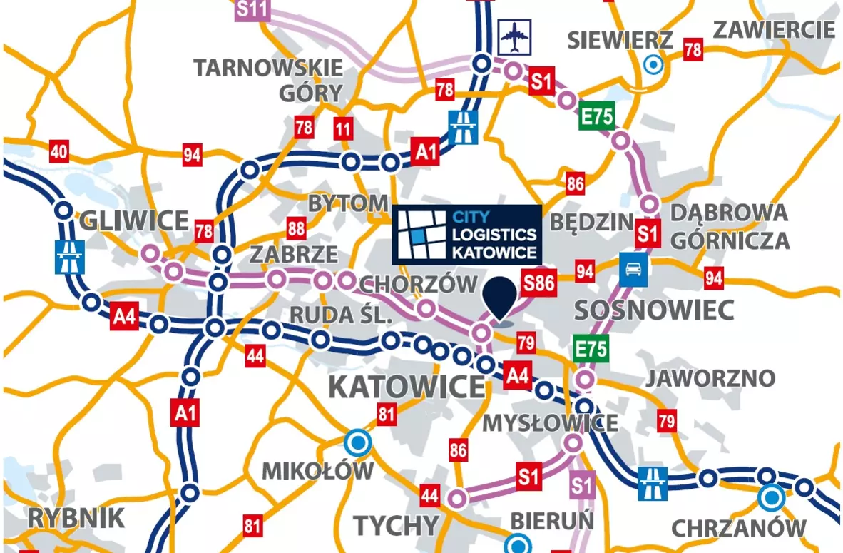 City Logistics Katowicemap location image