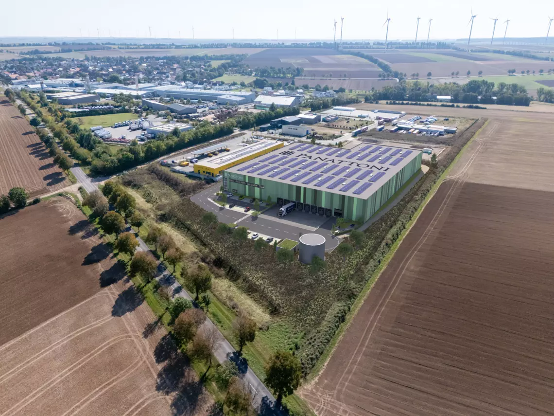 Panattoni Park Mainz Süd Visualisierung Vogelperspektive 1
