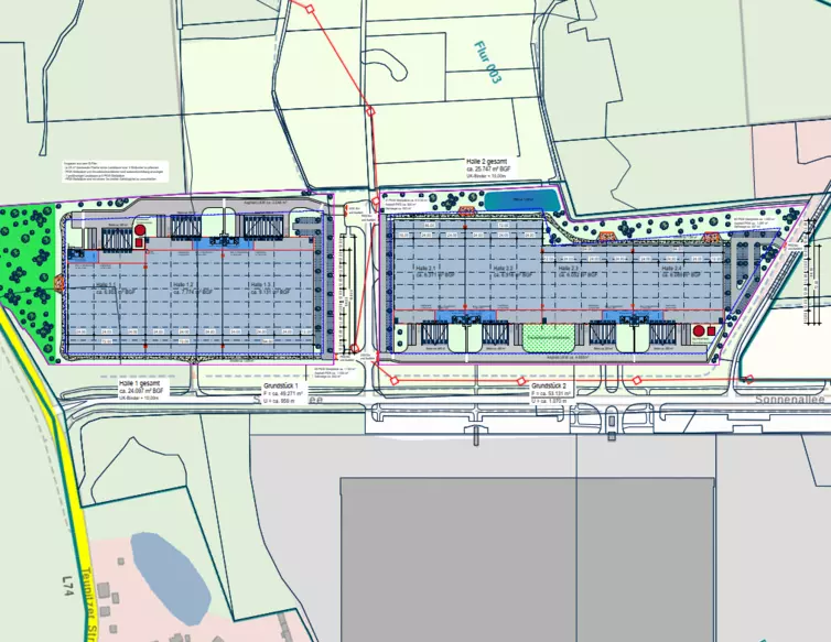 Layout Panattoni Park Berlin Süd II - Halbe